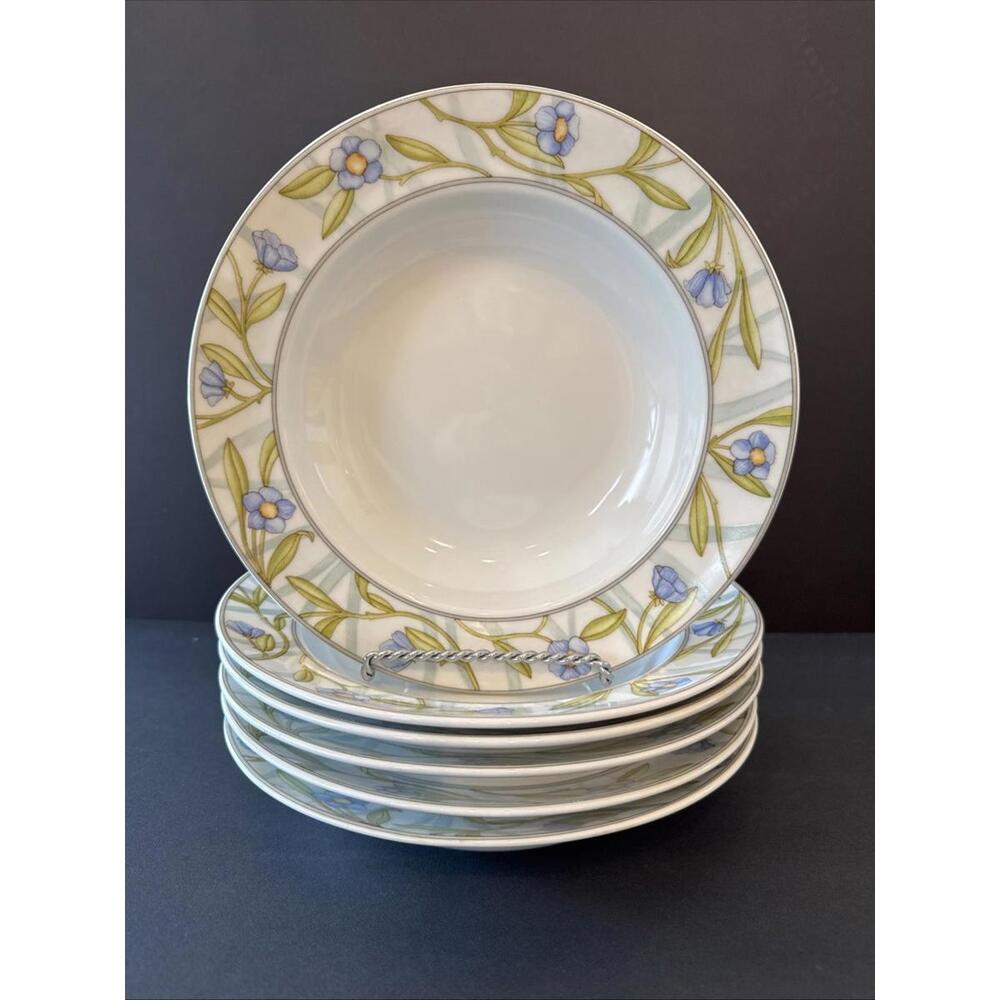 (6) Dansk ALSACE PATTERN Rimmed Soup Bowls 9.25” Wide